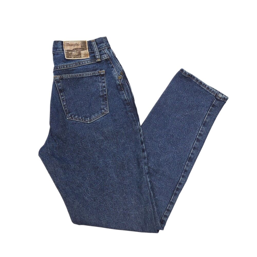 Wrangler Blues Jeans Women's 27 6x34 Western Cowboy Dark Wash High Rise Vtg USA